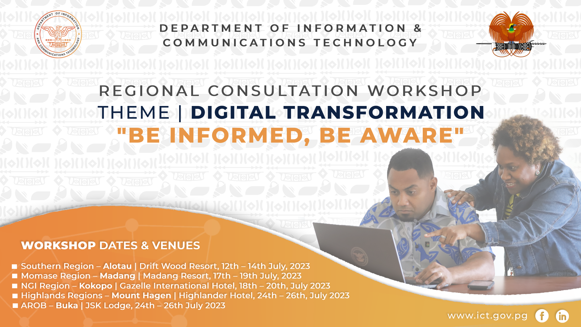 Empowering PNG’s Digital Transformation: DICT Initiates Regional Workshop – “Be Informed, Be Aware”