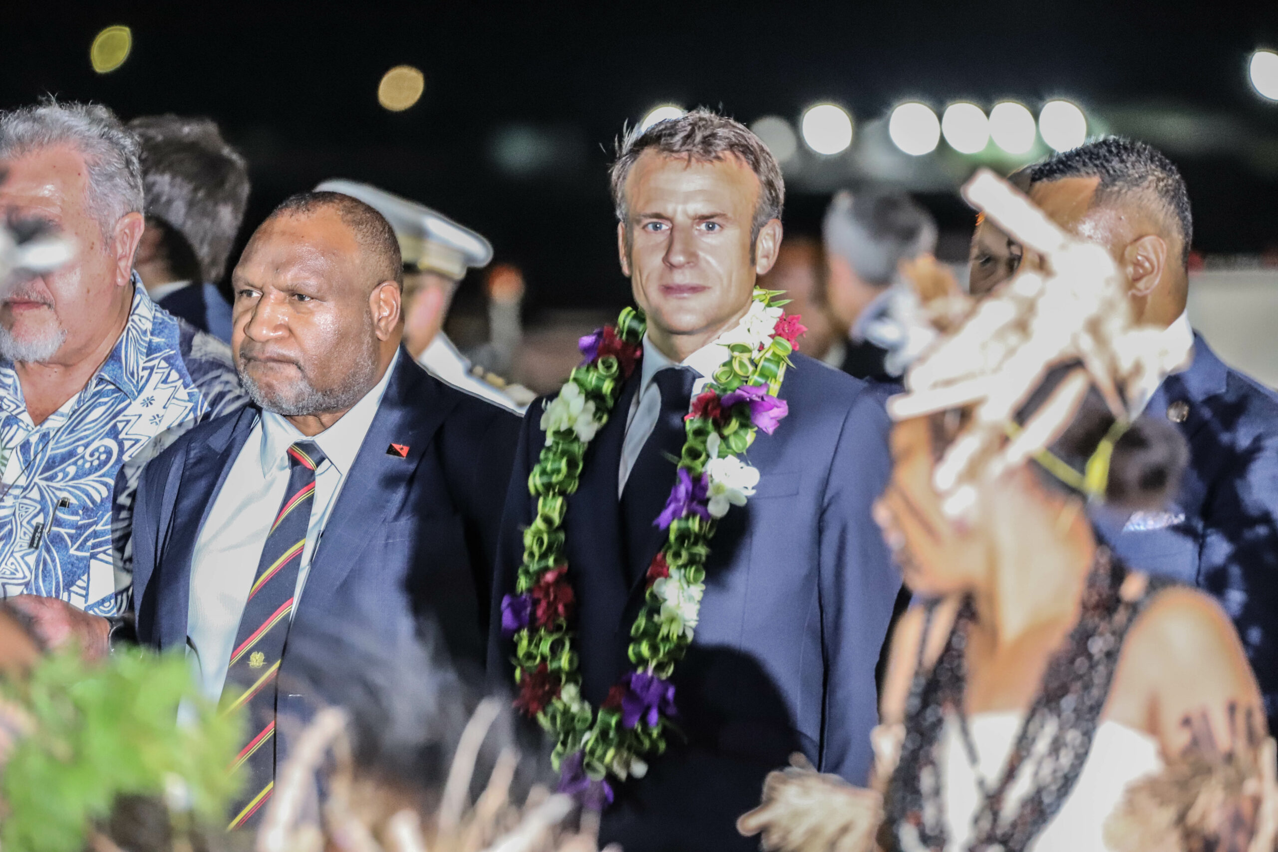 French President Emmanuel Macron Receives Colorful Welcome at Jackson’s International Airport, Port Moresby