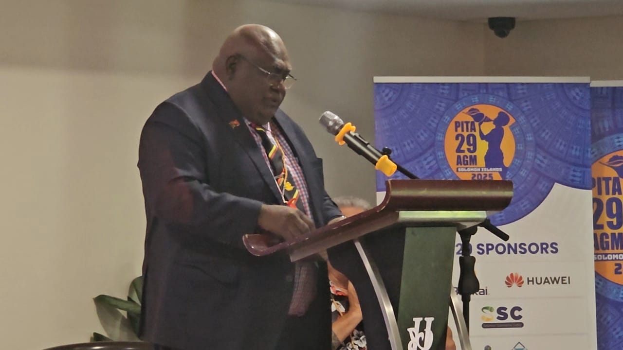 Minister Masiu Shares PNG’s Digital Government Progress at PITA AGM in Solomon Islands